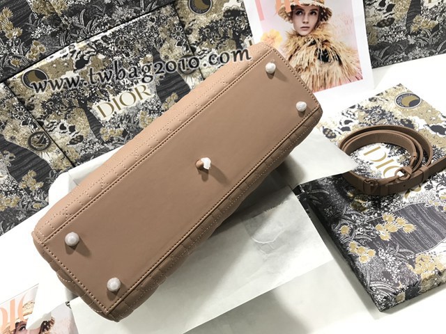 Dior专柜新款迪奥顶级原单Lady七格磨砂藤格纹牛皮翻盖手提女包 djfk1123